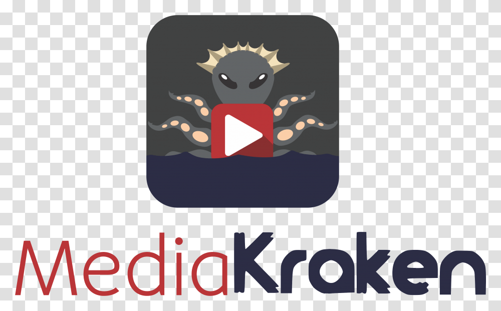 New Logo For Media Kraken Cartoon Cartoon, Label, Mammal Transparent Png