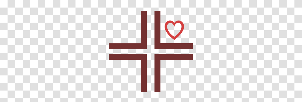 New Logo For Sacred Heart Parish, Cross, Label Transparent Png