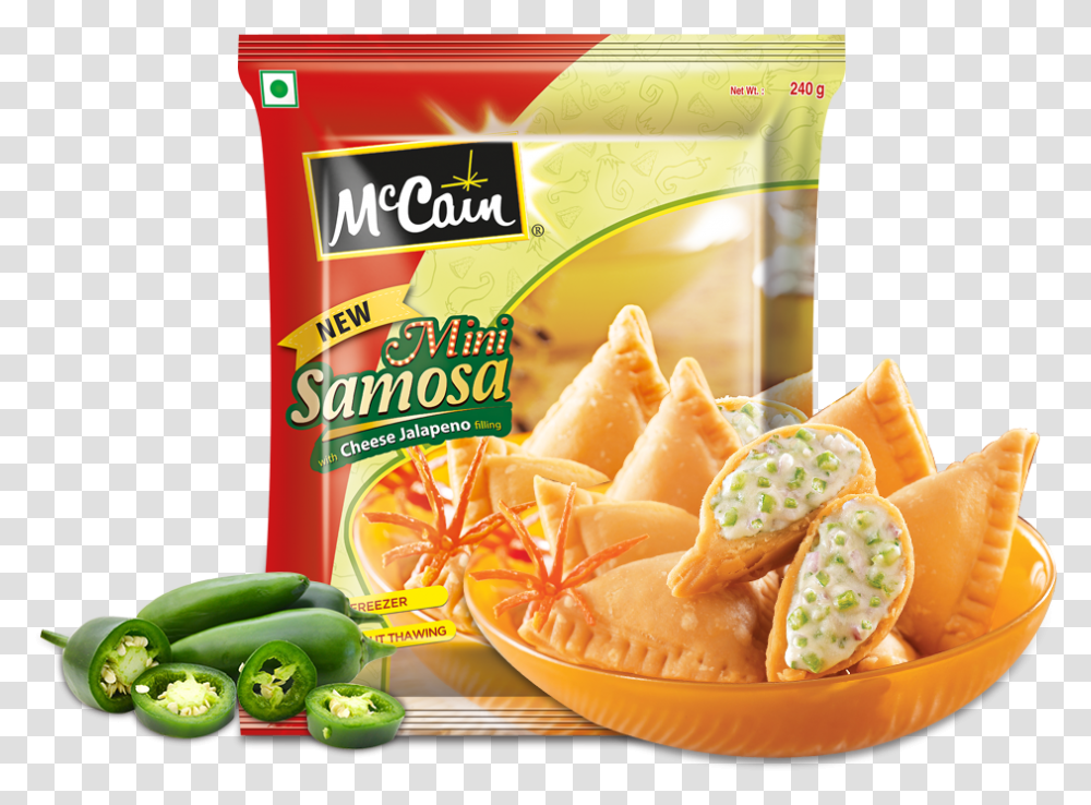 New Mccain Mini Samosa With Cheese Jalapeno Filling Mccain Cheese Jalapeno Samosa, Food, Lunch, Meal, Snack Transparent Png