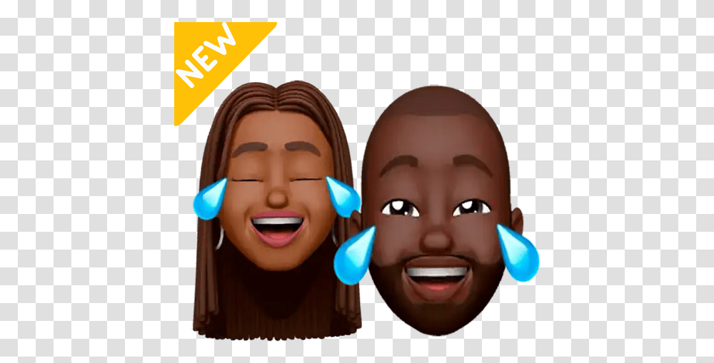 New Memoji Black People Stickers Happy, Head, Person, Face, Mountain Transparent Png