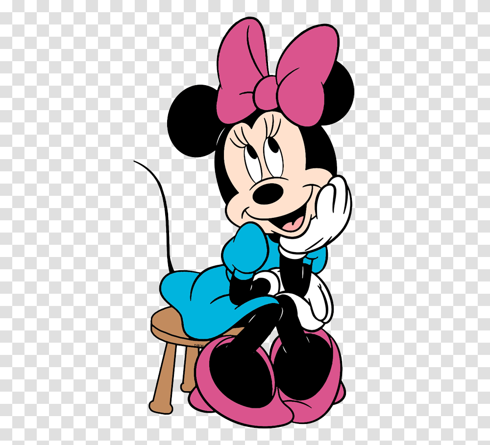 New Minnie Sitting On A Stool Minnie Mouse Sitting Down, Video Gaming, Performer, Doctor, Pillow Transparent Png