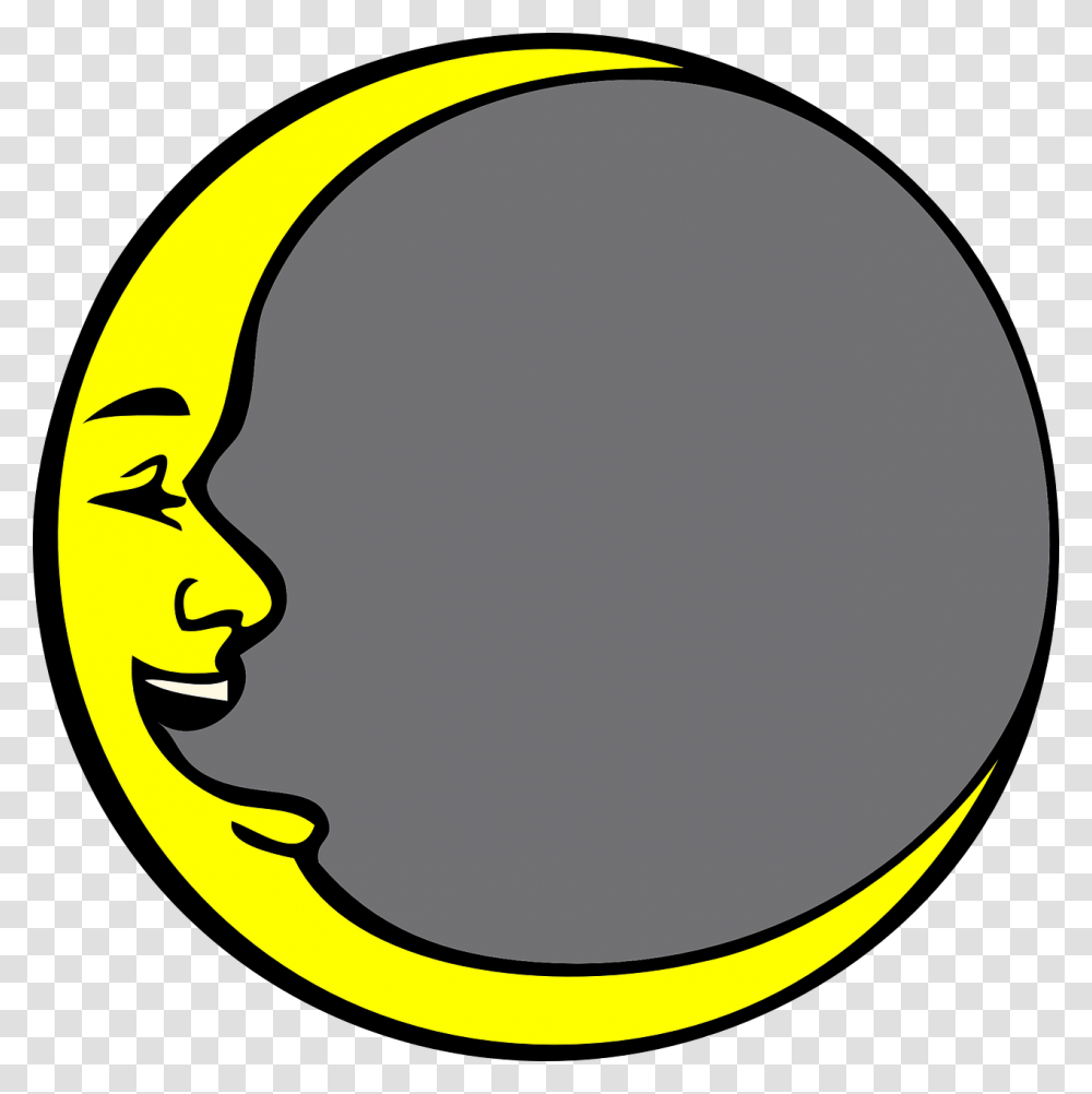 New Moon Face Laughing Free Picture Moon Clipart, Banana, Fruit Transparent Png