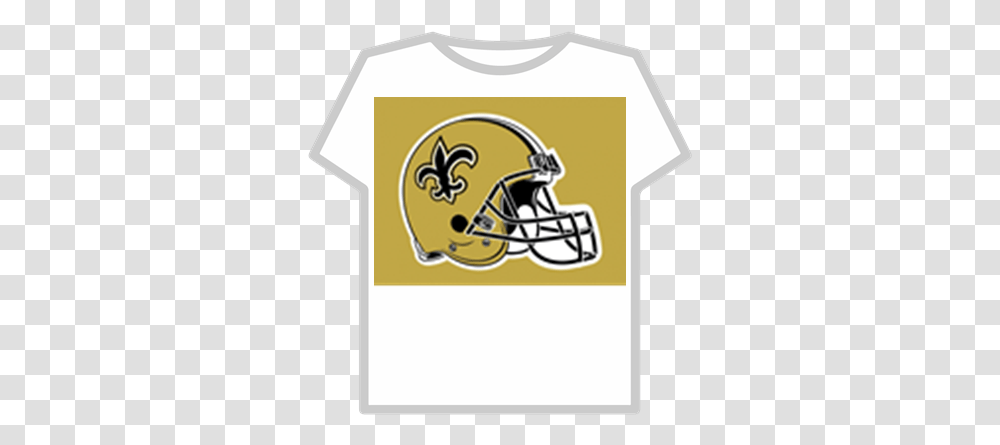 New New Orleans Saints Helmet Logo, Clothing, Apparel, T-Shirt, Text Transparent Png