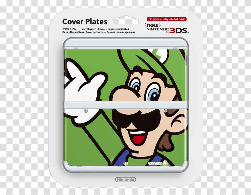 New Nintendo 3ds Cover Plates Luigi, Electronics, Label, Sticker Transparent Png