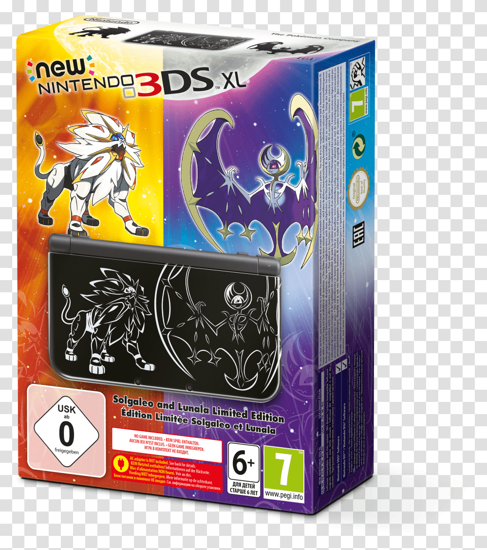 New Nintendo 3ds Xl Solgaleo And Lunala Limited Edition Nintendo 3ds Xl Pokemon Sun Moon Transparent Png