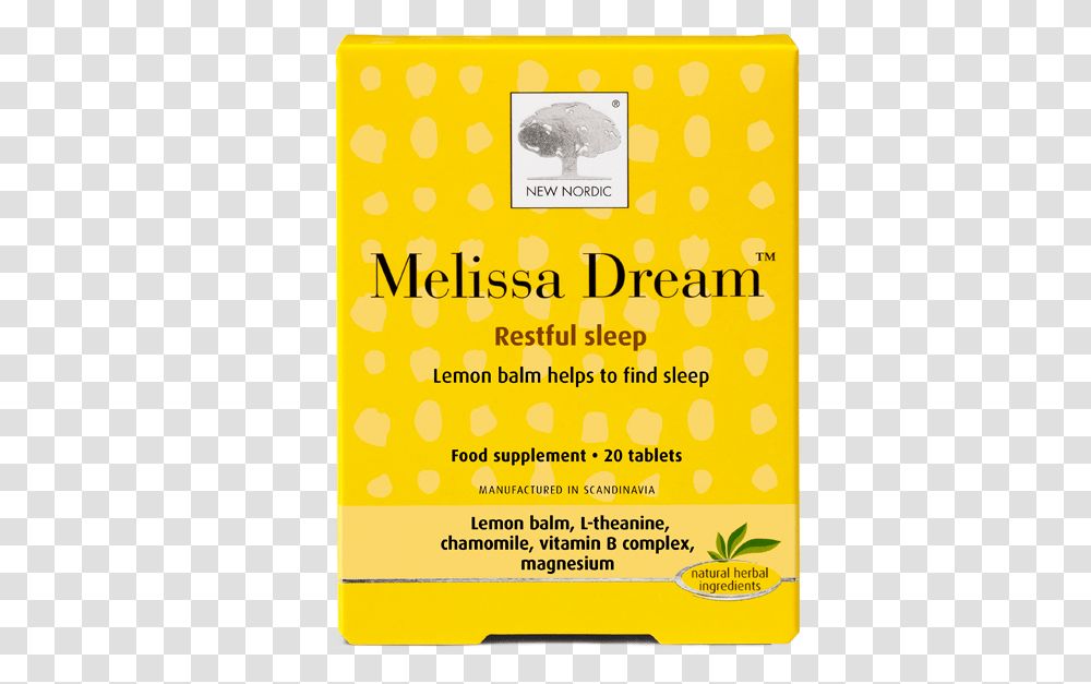 New Nordic Melissa Dream Tablets 1x40pcs Paper, Poster, Advertisement, Flyer, Brochure Transparent Png