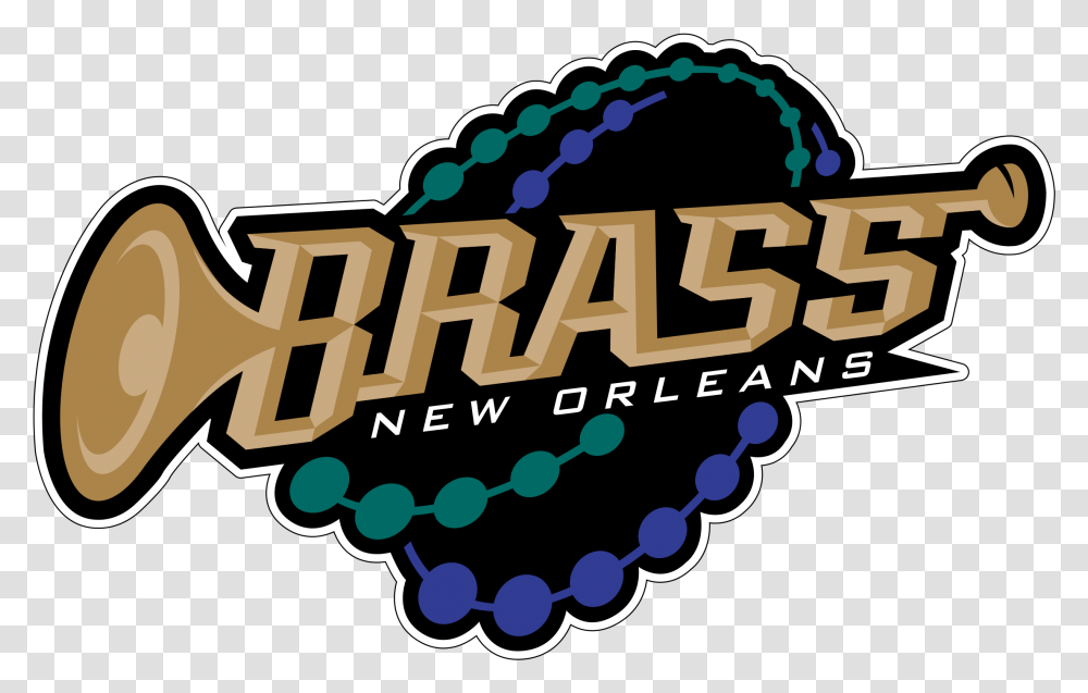 New Orleans Brass Logo New Orleans Brass Hockey, Symbol, Label, Text, Sticker Transparent Png