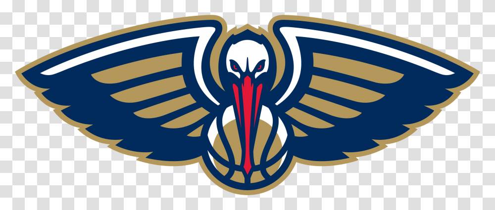 New Orleans Pelicans Clipart New Orleans Pelicans Logo, Symbol, Emblem, Trademark, Animal Transparent Png