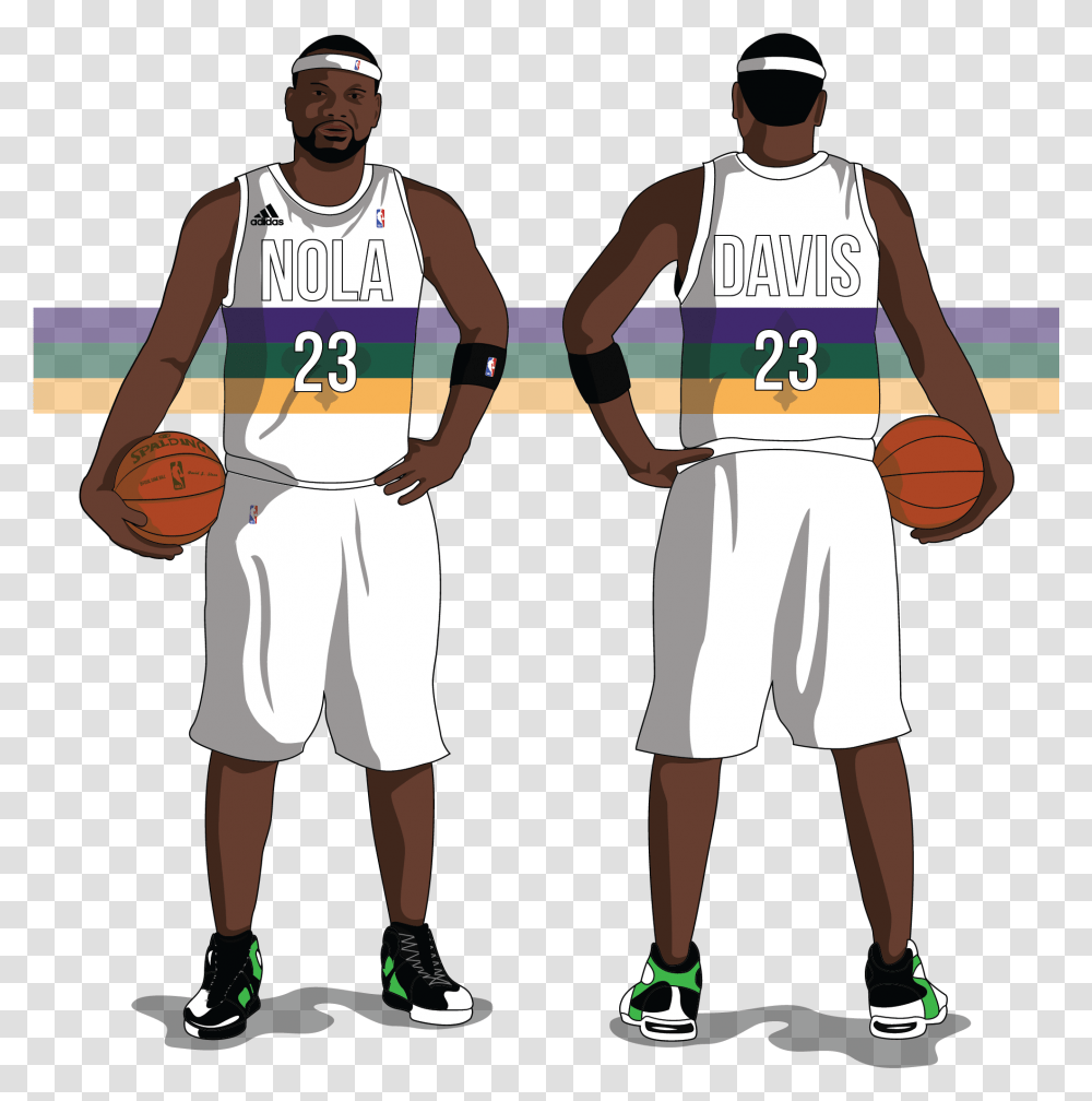 New Orleans Pelicans Concept Jerseys Full Size Pelicans New Mardi Gras Uniforms, Person, Clothing, Shorts, People Transparent Png