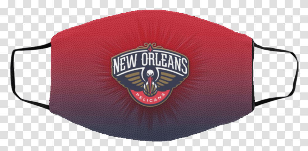 New Orleans Pelicans Face Mask New Orleans Pelicans Red, Label, Text, Cushion, Baseball Cap Transparent Png
