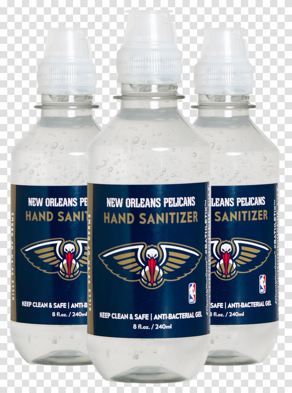 New Orleans Pelicans Hand Sanitizer 8 Oz 3 Pack 24 Total Ounces Dodgers Hand Sanitizer, Bottle, Beer, Beverage, Label Transparent Png