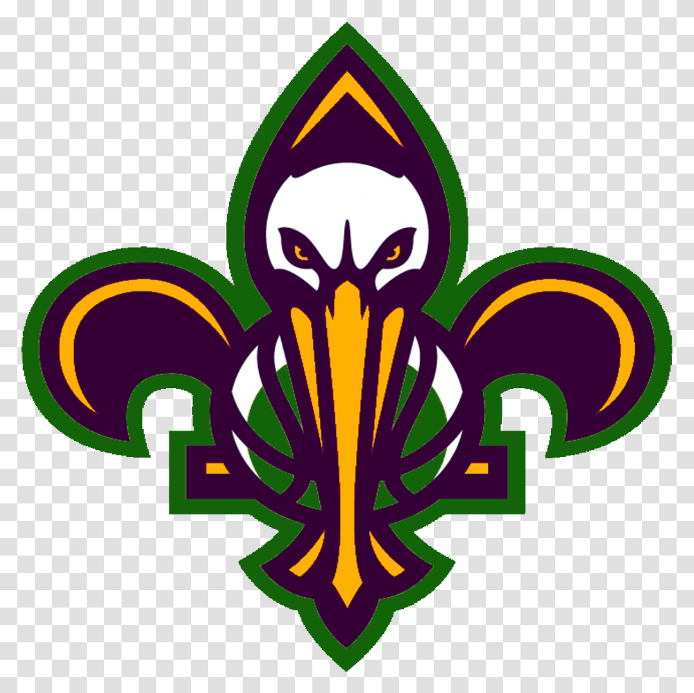 New Orleans Pelicans Logos Image New Orleans Pelicans Mardi Gras Logo, Flower, Plant Transparent Png