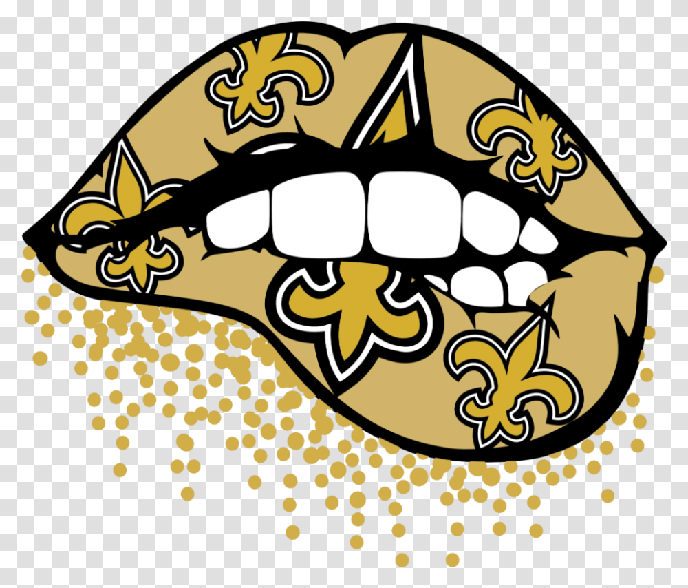 New Orleans Saintsnfl Svg Football File Logo Carolina Panthers Svg, Teeth, Mouth, Lip, Art Transparent Png