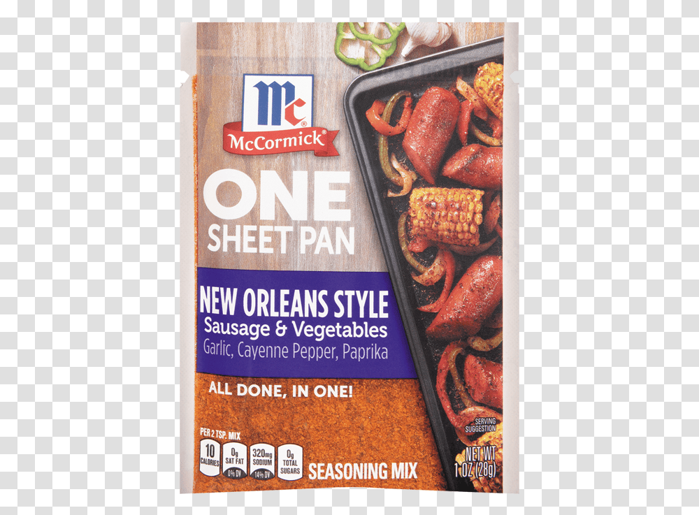 New Orleans Style Sausage Amp Vegetables Mccormick One Sheet Pan Seasoning, Food, Bbq Transparent Png