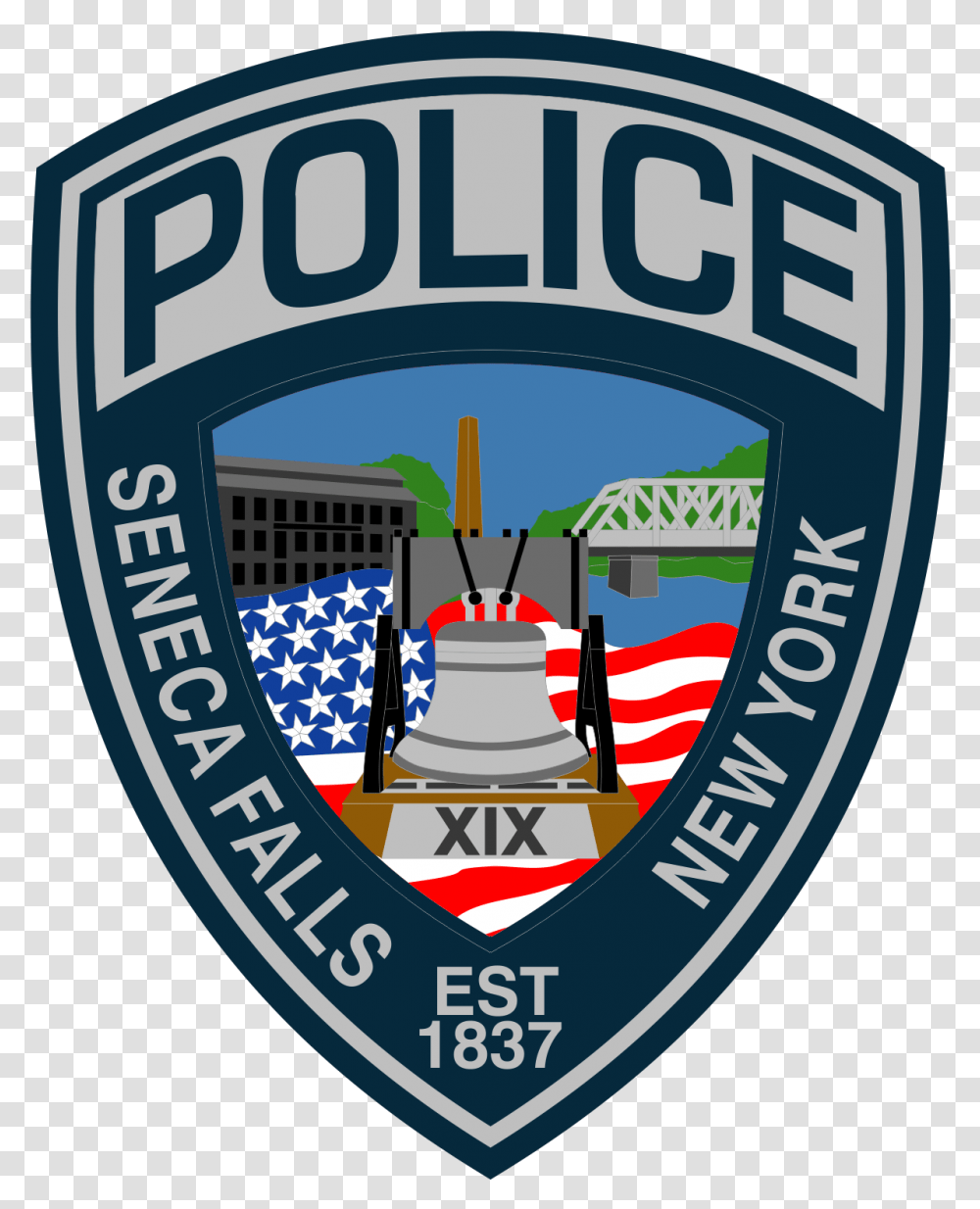 New Patch For Seneca Falls Police College Football Hall Of Fame, Logo, Symbol, Trademark, Emblem Transparent Png