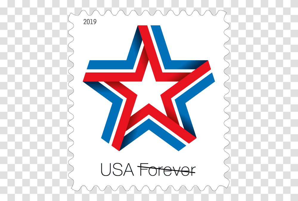 New Patriotic Stamp Star Ribbon Stamp, Postage Stamp, Star Symbol Transparent Png