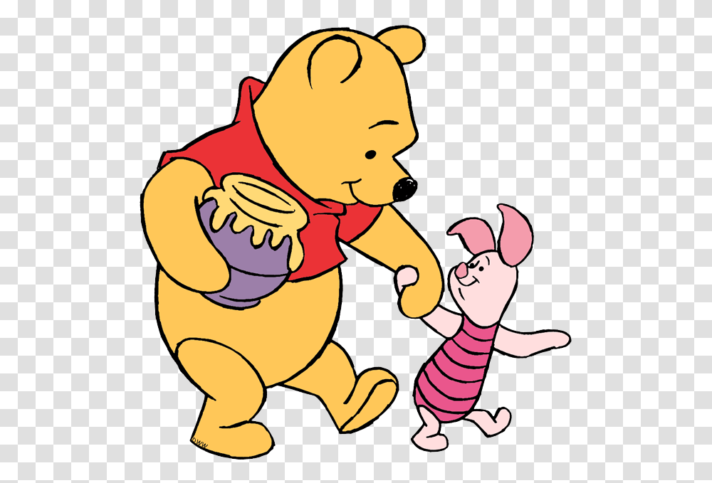 New Pooh Piglet Walking Hand In Hand Winnie The Pooh And Piglet Clipart, Baby, Eating, Food, Rattle Transparent Png