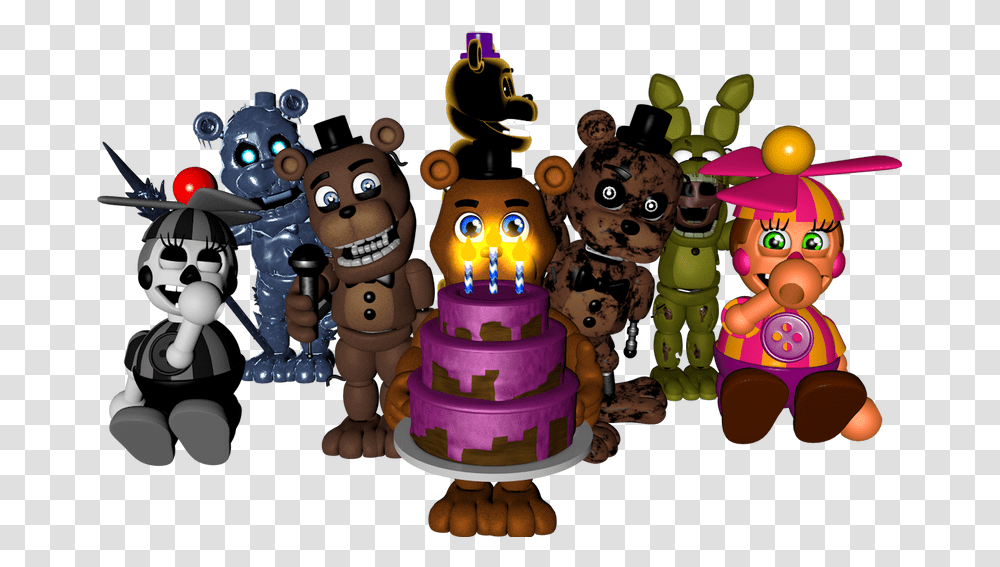 New Posts In Fanart Five Nights At Freddy's Community On Fictional Character, Cake, Dessert, Food, Birthday Cake Transparent Png