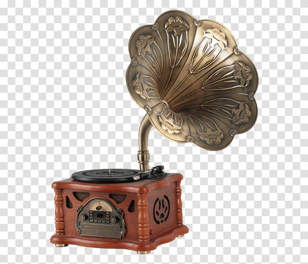 New Product Cheap Phonograph Gramophone Vinyl Turntable, Bronze, Helmet, Apparel Transparent Png