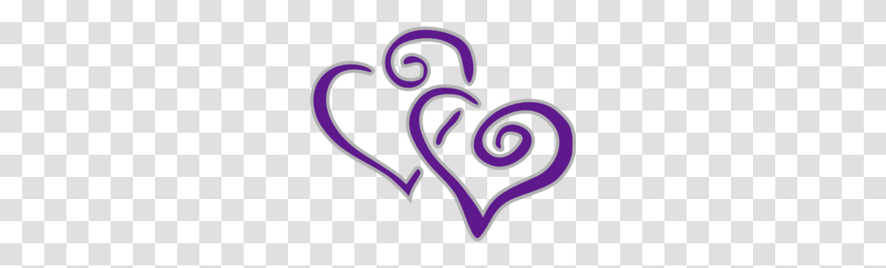 New Purple And Silver Hearts, Path Transparent Png