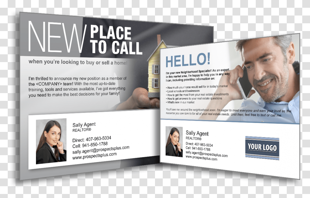 New Real Estate Agent Introduction Postcard, Person, Human, Advertisement, Poster Transparent Png