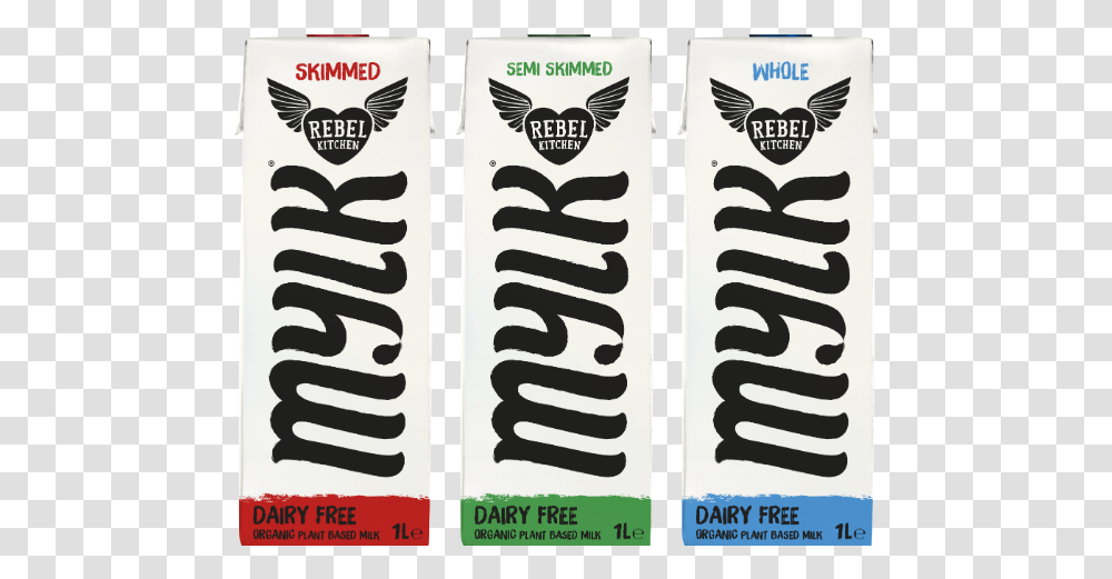 New Rebel Kitchen Mylk To 'replicate Qualities Of Cows Milk Rebel Kitchen, Text, Label, Word, Paper Transparent Png