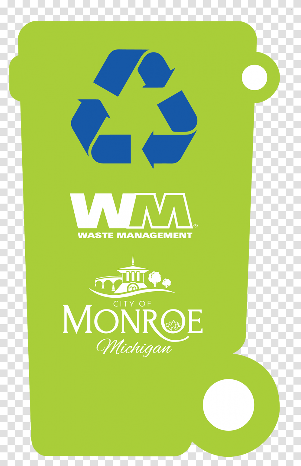 New Recycling Containers City Of Monroe Waste Management, Recycling Symbol, Bag Transparent Png