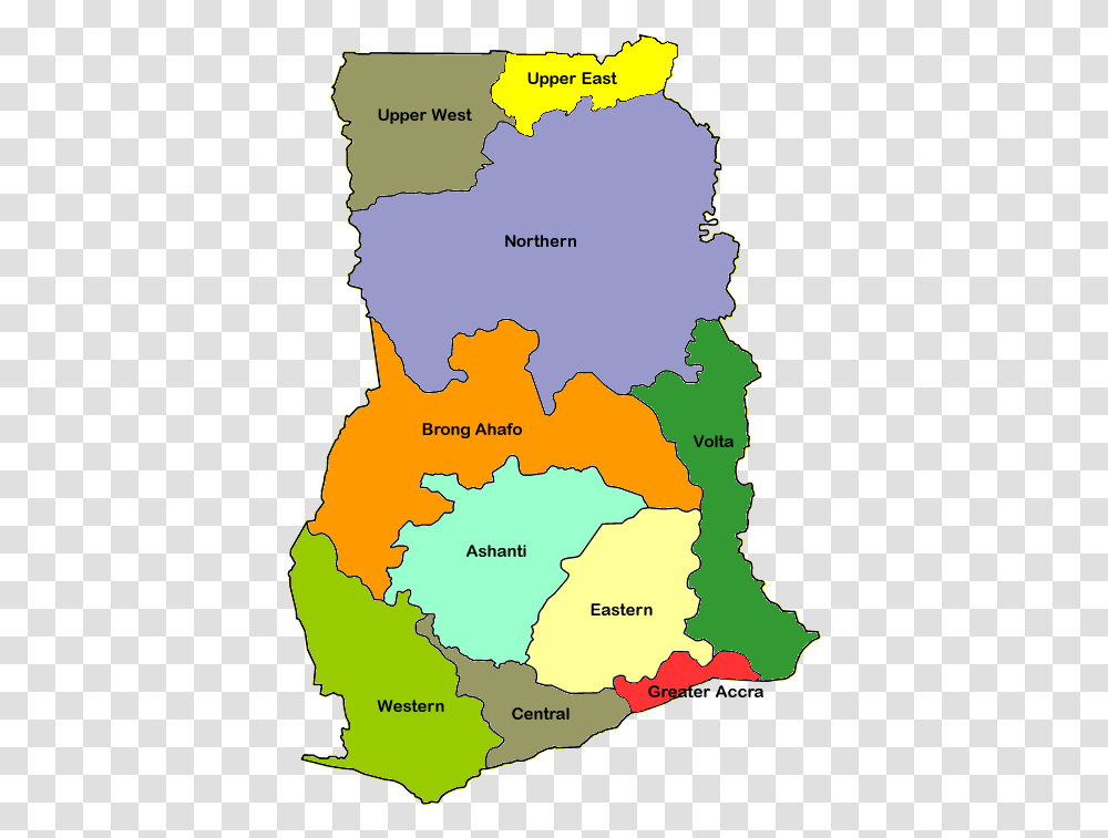 New Regions In Ghana, Plot, Map, Diagram, Atlas Transparent Png