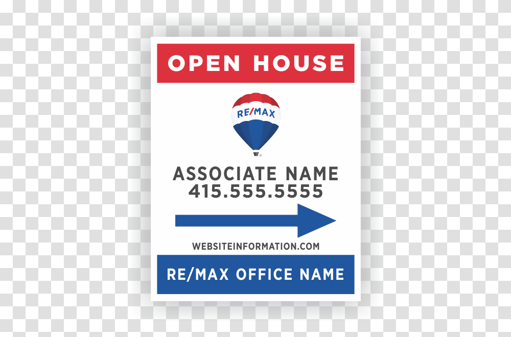 New Remax Open House Signs, Hot Air Balloon, Aircraft, Vehicle, Transportation Transparent Png