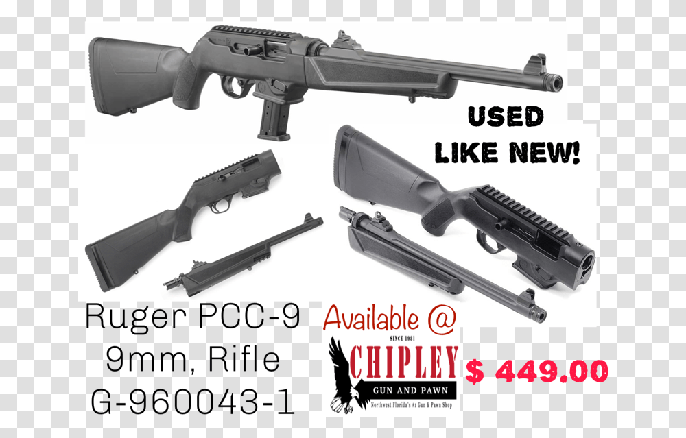 New Ruger 9mm Carbine, Shotgun, Weapon, Weaponry, Armory Transparent Png