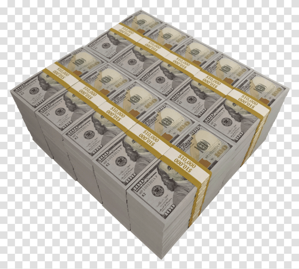 New Series Full Print Stacks New 100 Dollar Bill, Box, Money Transparent Png