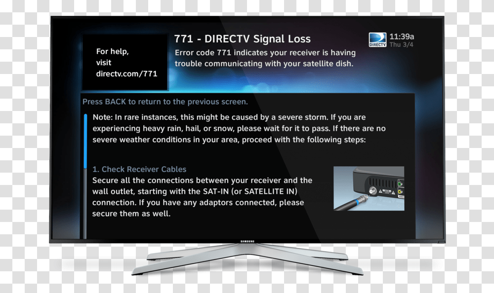 New Signal Loss 2 Directv Signal Loss, Monitor, Screen, Electronics, Display Transparent Png