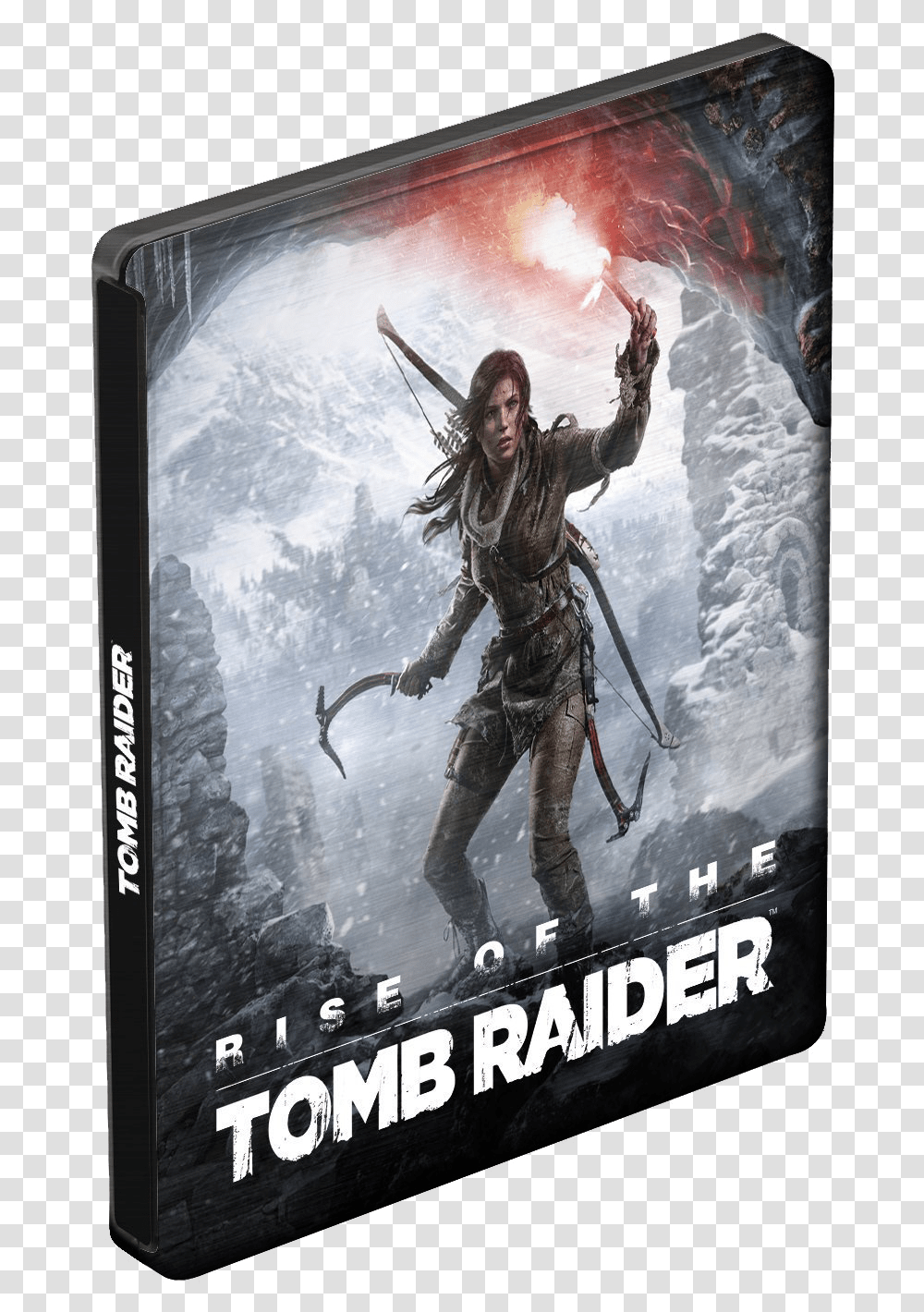 New Steel Box For Rise Of The Tomb Raider Steelbook Tomb Raider, Poster, Advertisement, Person, Human Transparent Png