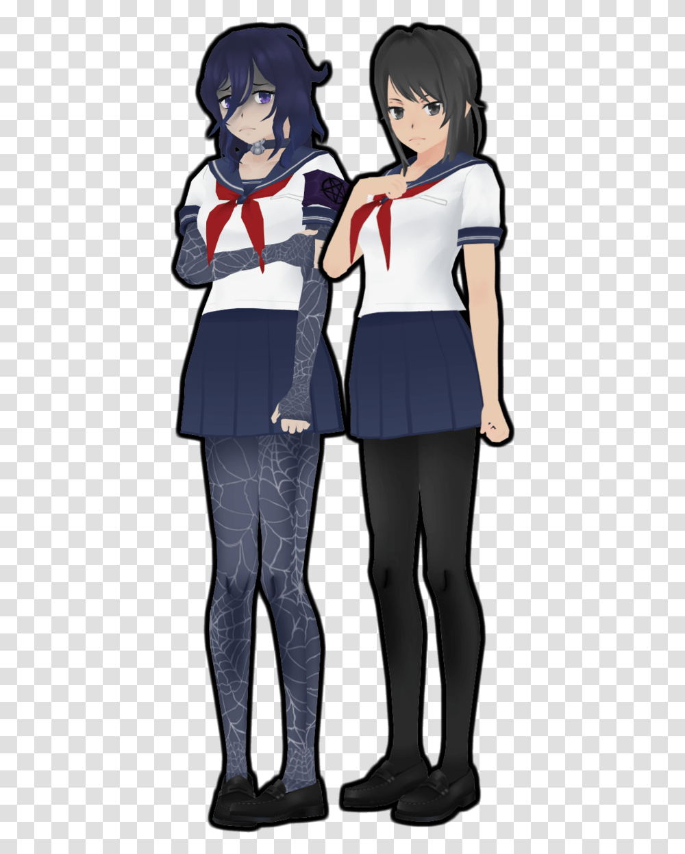 New Stockings By Aloholaart Yandere Simulator Stockings, Pants, Person, Skirt Transparent Png