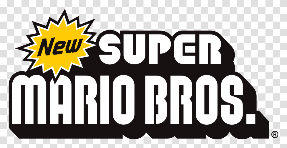 New Super Mario Bros Logo Mario Bros Logo, Label, Alphabet Transparent Png