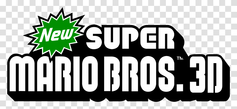 New Super Mario Bros Logo New Super Mario Bros 3d Logo, Label, Trademark Transparent Png