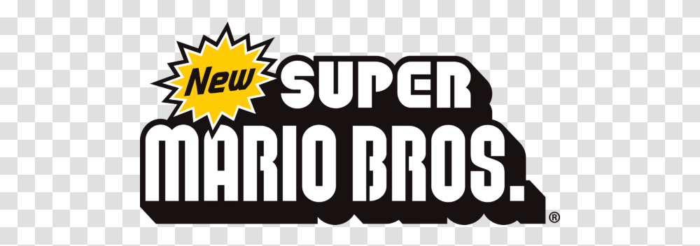 New Super Mario Bros Logo New Super Mario Bros Logo, Text, Alphabet, Label, Word Transparent Png