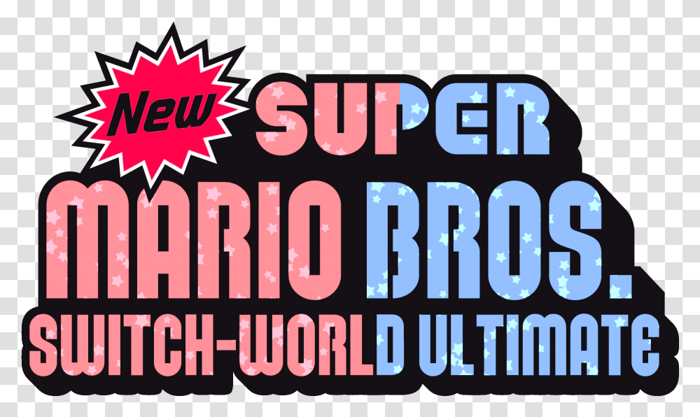 New Super Mario Bros Switch World Ultimate Logo, Word, Alphabet, Label Transparent Png