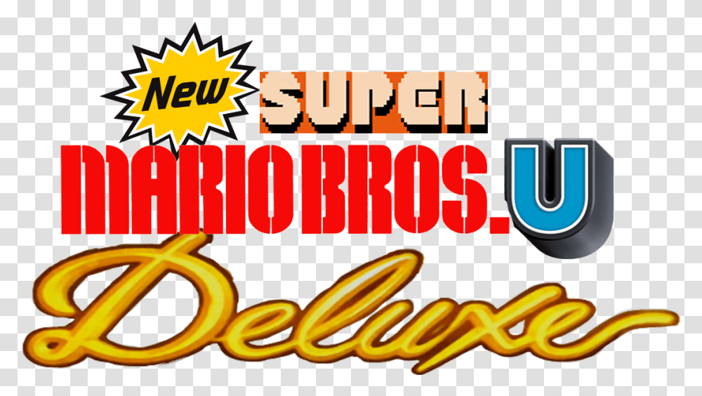 New Super Mario Bros U Deluxe Logo, Food, Dynamite, Weapon Transparent Png