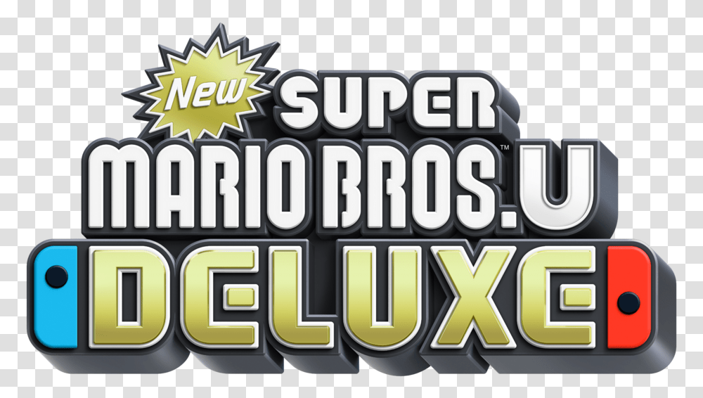 New Super Mario Bros U Deluxe Logo, Word, Crowd, Alphabet Transparent Png