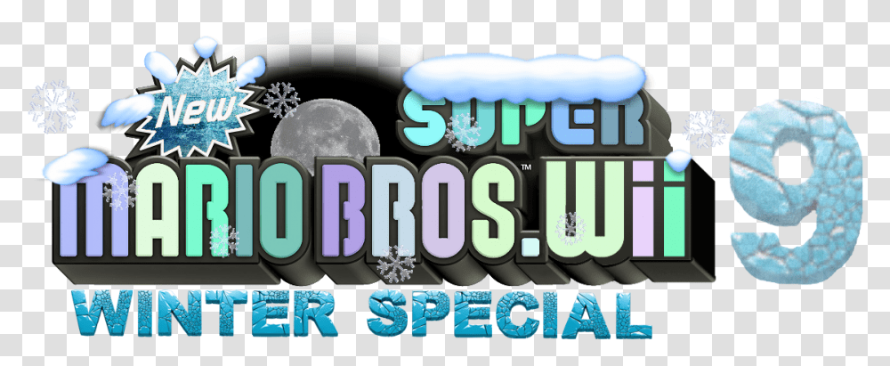 New Super Mario Bros Wii 9 Winter Special New Super Mario Bros 9, Text, Word, Alphabet, Crowd Transparent Png