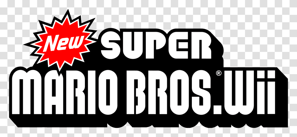 New Super Mario Bros Wii Logo, Label, Tree Transparent Png