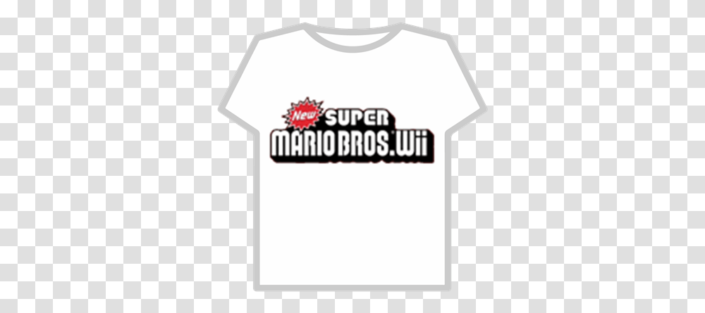 New Super Mario Bros Wii Shirt Roblox Neon District Roblox Nd Redwood, Clothing, Apparel, T-Shirt, Text Transparent Png