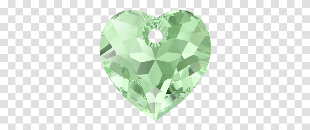 New Swarovskicrystalheartpendantpng Peridot Beaded Swarovski Ag, Diamond, Gemstone, Jewelry, Accessories Transparent Png