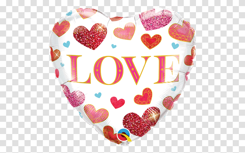 New Valentine's Love Jewel Hearts Balloon, Diaper, Sweets, Food, Confectionery Transparent Png