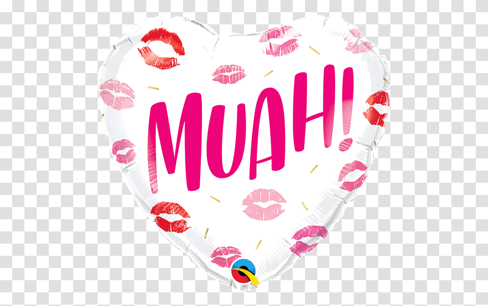New Valentine's Muah Kiss Qualatex, Word, Label, Ball Transparent Png