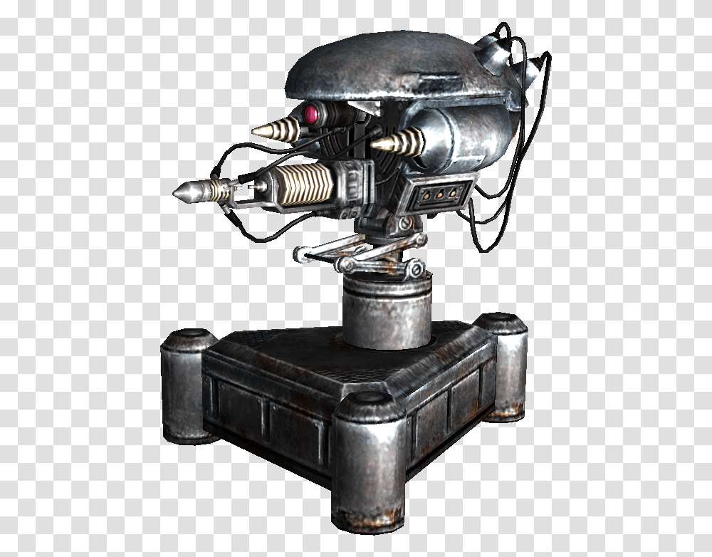 New Vegas Fallout Turret, Machine, Sink Faucet, Power Drill, Tool Transparent Png