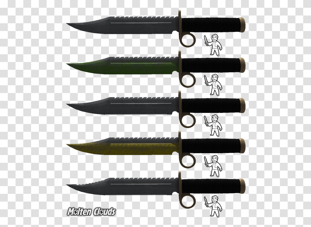 New Vegas Mod Combat Knife, Weapon, Weaponry, Blade, Person Transparent Png
