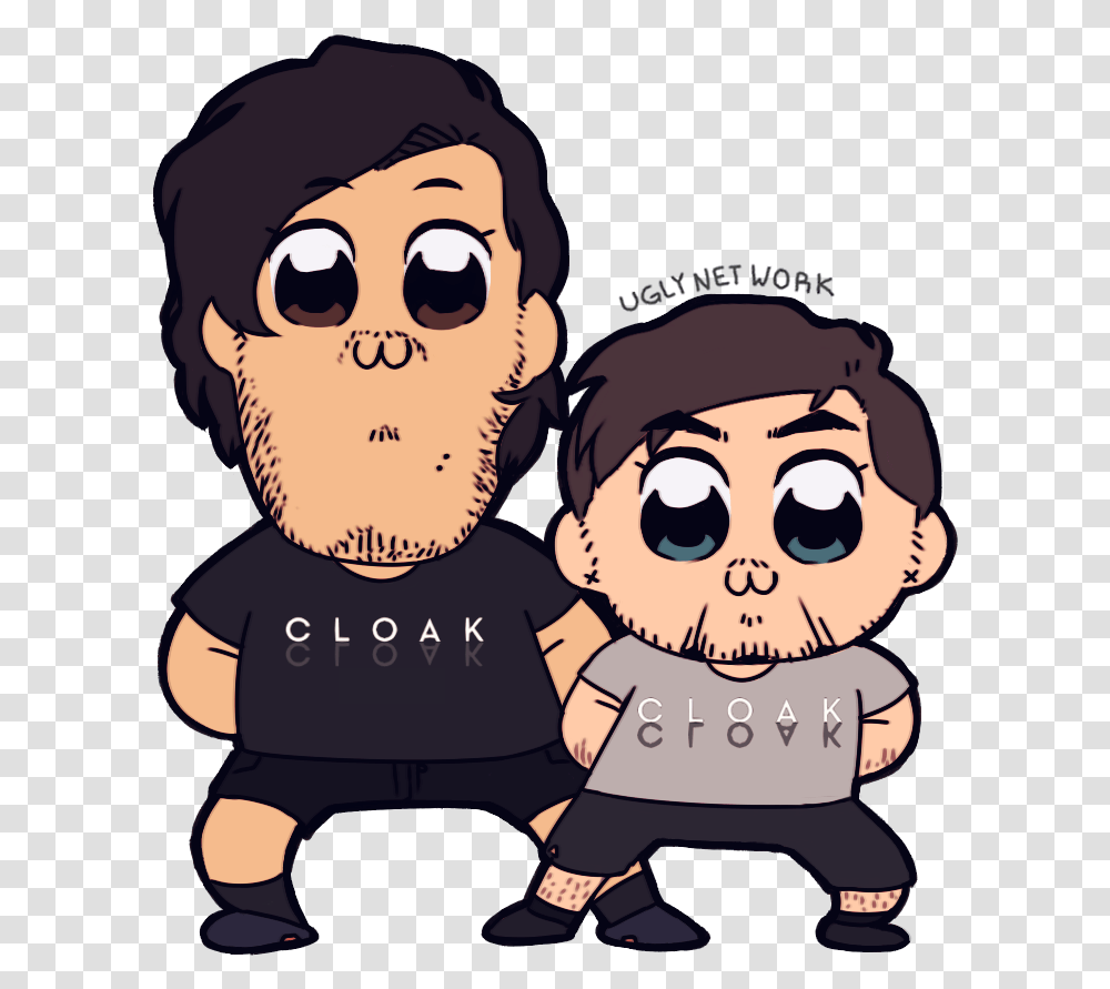 New Vid Cloak Jacksepticeye And Markiplier Animated, Person, People, Family, Plant Transparent Png