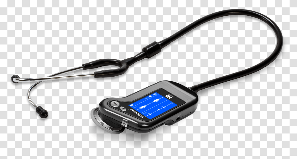 New Visual Stethoscope Demonstrated New Stethoscope, Mobile Phone, Electronics, Cell Phone, Adapter Transparent Png